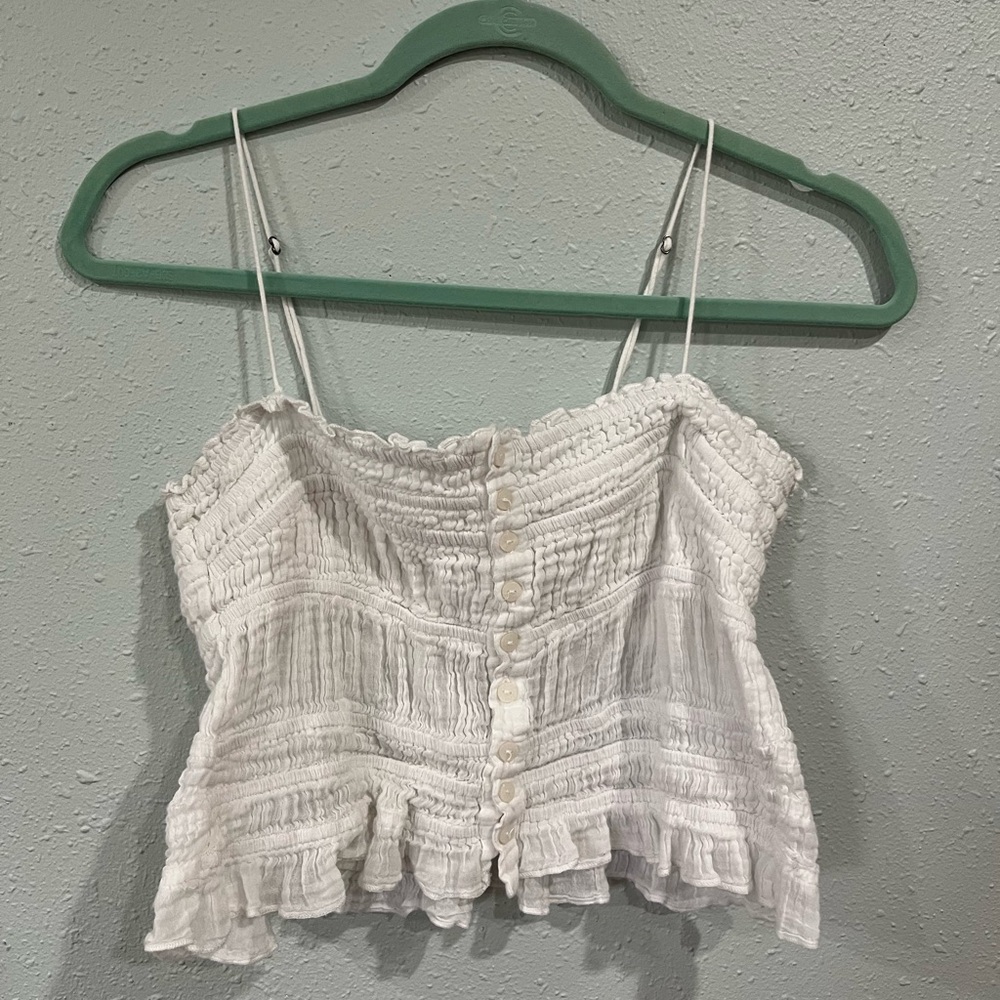 Free People White Spaghetti Strap